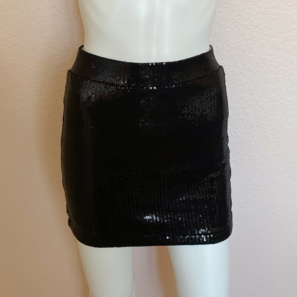 Ragdoll and Rockets Black Sequin Skirt
